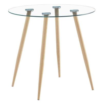 China Dining Wholesale Modern Glass Leg Round Coffee Table Stainless Steel Dining Table Set Modern Glass Leg Round Glass Coffee Table Stainless Steel for sale