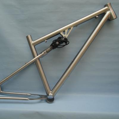 China High Strength Aerial Titanium Alloy Full Suspension Mountain Bike Frame 29er for sale