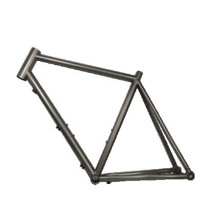 China Low Density Sandblasted Titanium Material Cross Bike Frame for sale