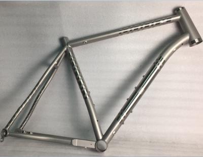 China Low Density Full Cable Housing Titanium Gravel Bicycle Frame for sale