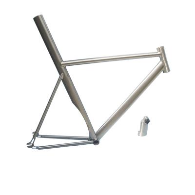 China Super Lightweight Popular 700C Fixed Gear Titanium Bicycle Frame for sale