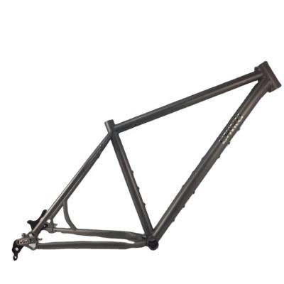 China Fat Bike Frame Sliding Dropout Bead Blown Titanium Fat Bike Frame With Brushed Logo for sale