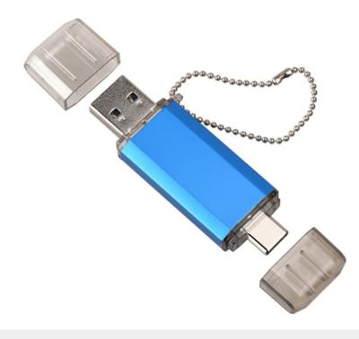 China Metal Customized OEM Logo Promotion Gift 8gb 16gb 32gb 64gb 128gb type-c 2 in 1 type c usb c drive flash usb c otg flash drive for sale