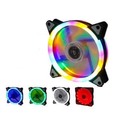 China Computer Case 12cm Luminous Desktop Computer Fan Ultra Quiet LED RGB Fan for sale