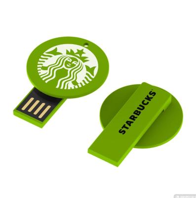 China Logo promotion gift brand circle credit pen drive metal customized 8gb 16gb 32gb 64gb 128gb paperclip metal customized usb flash drive for sale