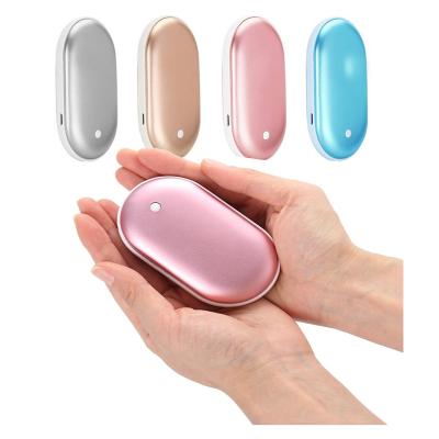 China Gift 4000mah 5200mah 6000mah Hand Power Bank Warmer Warmer Mini Support Charging Power Bank 2021 for sale