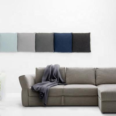 China Removable Cover Scientific Fabric Slipcover I Shape Corner Sectional Sofa for sale