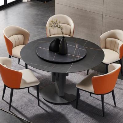 China 2021 New Arrival Removable Cover Dining Tables 6 Chairs Luxury Furniture Dining Room for sale