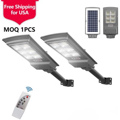 China Free Shipping Waterproof Outdoor Ip65 100W 150W Integrated All In One Solar Led Road Lamp for sale