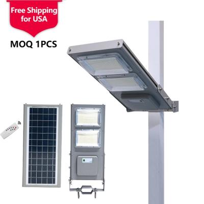 Cina Free Shipping Outdoor Waterproof Ip65 smd 100w 150w Integrated All In One Led Solar Street Light in vendita