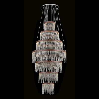 Chine New style white indoor decoration aluminum crystal chandelier led pendant light à vendre