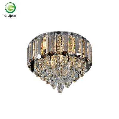 China Hot sale energy saving modern stainless steel luxury K9 crystal led chandelier for sale