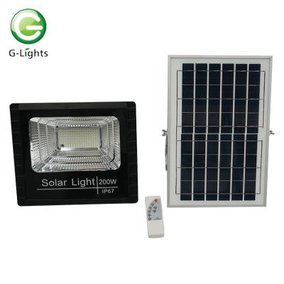 중국 G-Lights Energy Saving Ip67 Waterproof Outdoor Remote Control Smd 200w Solar Led Flood Lamp 판매용