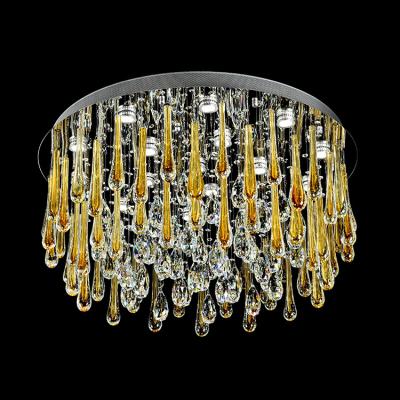 China Hotel decorative Energy saving Modern Luxury hanging clear crystal chandelier light for sale