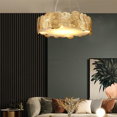 Китай G-Lights New Style Indoor Lobby Hotel E14 Round Copper Glass Led Chandelier Pendant Light продается