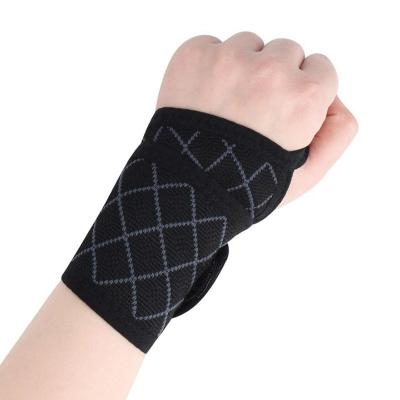 China Logo Sports Safety Adjustable Wrist Brace Training Gym Exercise Pad Breathable Custom Weightlifting Wrist Support for sale