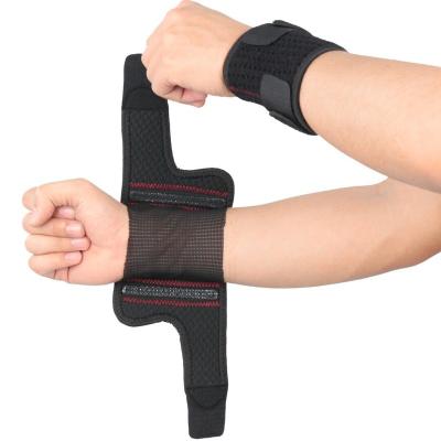 China Custom Logo Breathable Neoprene Wrist Brace Fitness Compression Sports Wrist Support Adjustable Basketball Wrist Support for sale