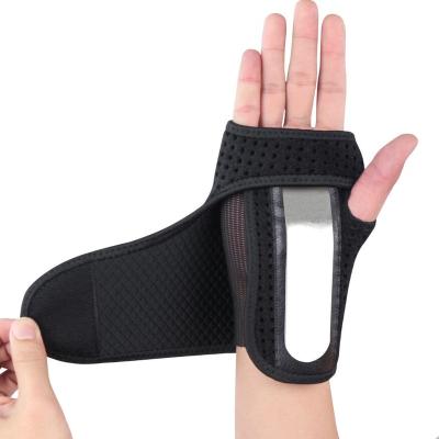 China Wholesale Breathable Adjustable Wristband Protector Arthritis Sprain Carpal Tunnel Splint Wrap Wrist Brace Steel Support for sale