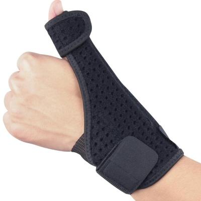 China Hot Sale Breathable Gym Sports Adjustable Strap Steel Plate Wrist Support Removable Carpal Tunnel Protector Thumb Brace for sale