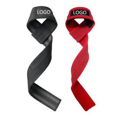 China Customized Non-slip Breathable Logo Fitness Safety Wrist Wraps Belt Adjustable Gym Sports Training Bodybuilding Weightlifting Wrist Straps for sale