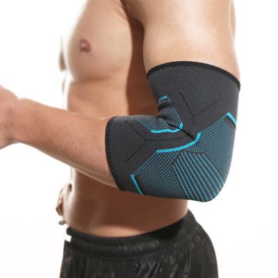 China Logo Sports Safety Elbow Knee Custom Breathable Pads Gym Exercise Fitness Compression Nylon Knitted Elbow Brace Support for sale