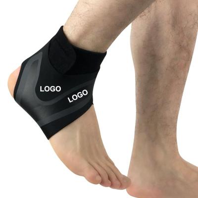 China Logo Men Women Compression Ankle Custom Breathable Wraps Protector Sports Gym Badminton Pressurized Ankle Support for sale