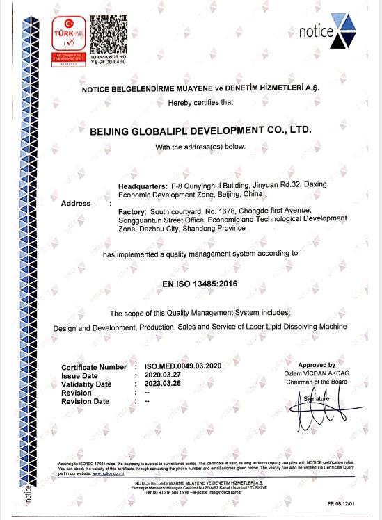 ISO13485 - Beijing Globalipl Development Co., Ltd.