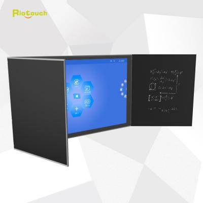 China School teacher at Riotouch 75 86 inch foldable P-CAP smart blackboard flat screen and combination interactive blackboard for sale