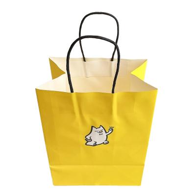 China Disposable Paper Bags Custom Printing Kraft Paper Shopping Bags With Your Own Logo for sale