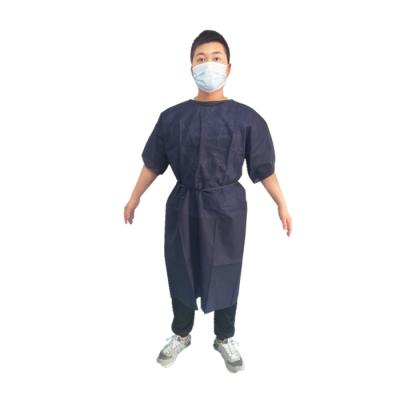 China Eco-friendly Disposable Isolation Gown Lab Clothing Nonwoven Protective Food Gown for sale