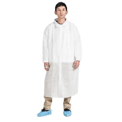 China Multiple Sizes Sms Lab Coat Non Woven Disposable Anti-Static Jackets for sale