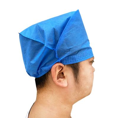 China With Ties / Elastic Disposable Surgical Doctor Cap In Elastic Hospital Uniforms Cap for sale