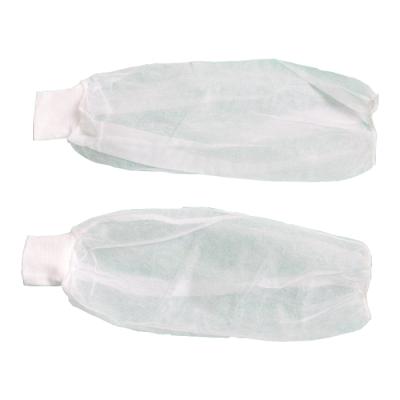 China New Dustproof Fabrtic Nonwoven Elastic Arm Sleeve White Disposable Sleeve Cover for sale