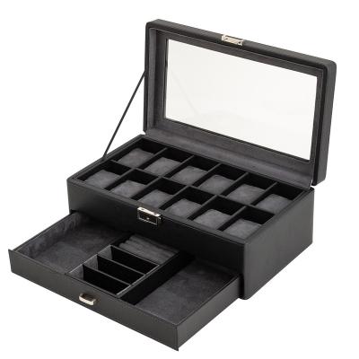 China Luxury Elegant High Quality Unisex Jewelry Storage Case Sunglasses and Glass Earring Clip Jewelry Watch Case Double Packing Box for sale