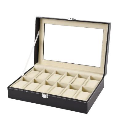 China Factory direct leather watch box jewelry box storage display sales box sales12PU leather wholesale for sale