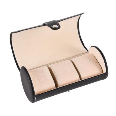 China Latest Design Dustproof PU Leather Watch Box Watch Packaging Watch Storage Display With Lid Glass Watch Box for sale