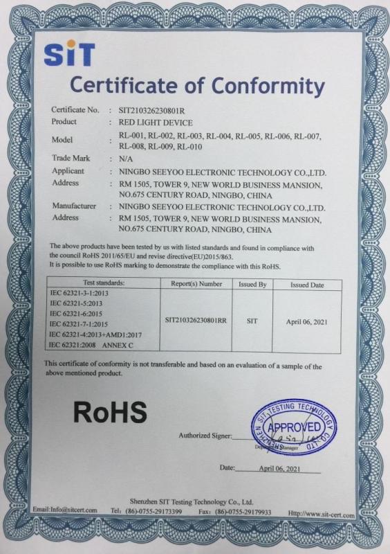 RoHS - Ningbo Seeyoo Electronic Technology Co., Ltd.