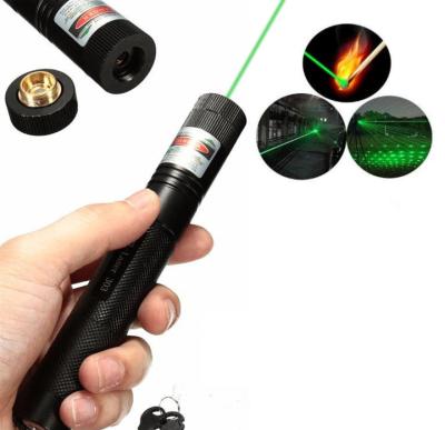 China High Powerful Security Adjustable Key Presentation Device Match Focus 532 Nanometer 5mw Green Lasers Spot 303 Indicators Laser Pointer Pen for sale