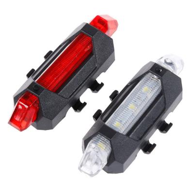 China ABS Bike Front Tail Light Set USB Accessories Super Bright Rear Road LED Rechargeable Mountain Waterproof Bicycle Light For Sale for sale