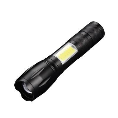 China Portable Aluminum Waterproof COB Pocket Light Torch Emergency LED Camping Emergency Zoomable Rechargeable Flashlight for sale