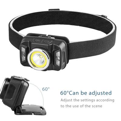 China Outdoor Camping Head USB Motion Sensor Light Rechargeable Waterproof Headlight, Led Head Lamps for sale