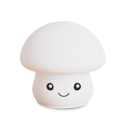 China European Creative Light Blue LED Tooth Control LED Light Blue Mushroom Kids RGB Silicone Baby Gifts Rechargeable Night Light for sale