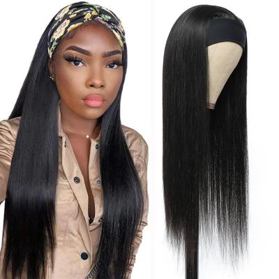 China Colored Virgin Body Wave Head Bands Cuticle Aligned Hair Band Hair Wigs For Black Women for sale