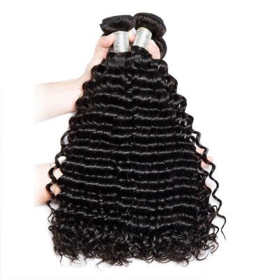 China Cheap 100% Brazilian Deep Curly Deep Wave 30 Inch 9a Hair Extension Bundle Unprocessed Grade Hair Extension Bundle For Black Women for sale