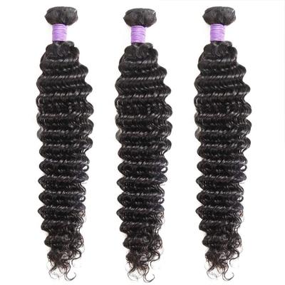 China Cheap 100% Brazilian 30 Inch 9a Deep Wave Curly Deep Wave Human Hair Extension Bundle Unprocessed Grade For Black Women for sale