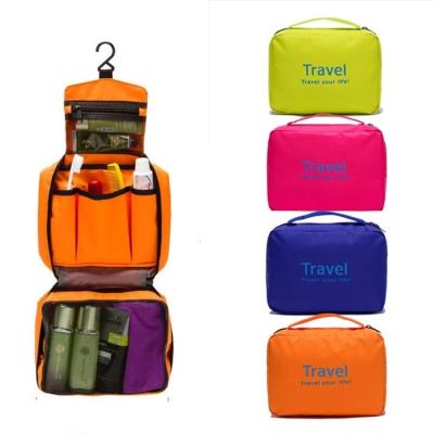 China Multi-function Pocket Multifunctional Cosmetic Waterproof Travel Makeup Bag Toiletry Hanging Bag for sale