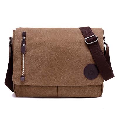 China Fashion Men's Multifunctional Canvas Messenger Bag Shoulder Crossbody Travel Increasing School Laptop Bag for sale