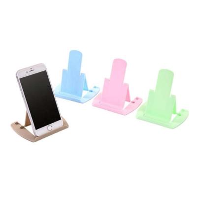 China PORTABLE PORTABLE Desktop Adjustable Stand Phone Holder Plastic Card Type Mobile Phone Holder for sale