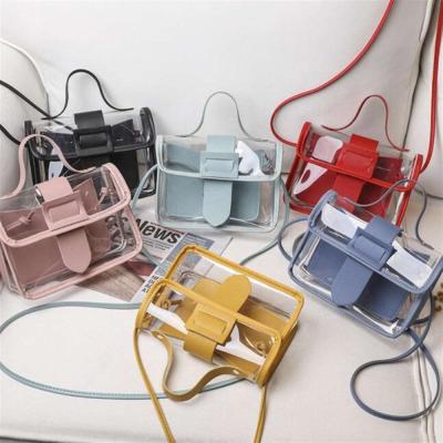 China Multifunctional Single Shoulder Bag Diagonal Women's Fashion Jelly Bag Transparent Fashion Square Bag Small for sale