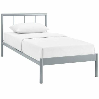 China Modway cheap durable Gwen Twin Metal Platform Bed in Gray Simple metal bed frame price best for sale